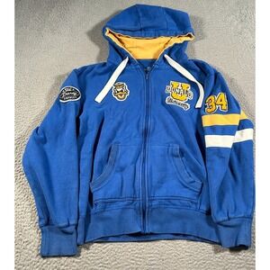 Vintage Disney Parks Ducks University Hoodie Adult Small Blue Donald Duck‎